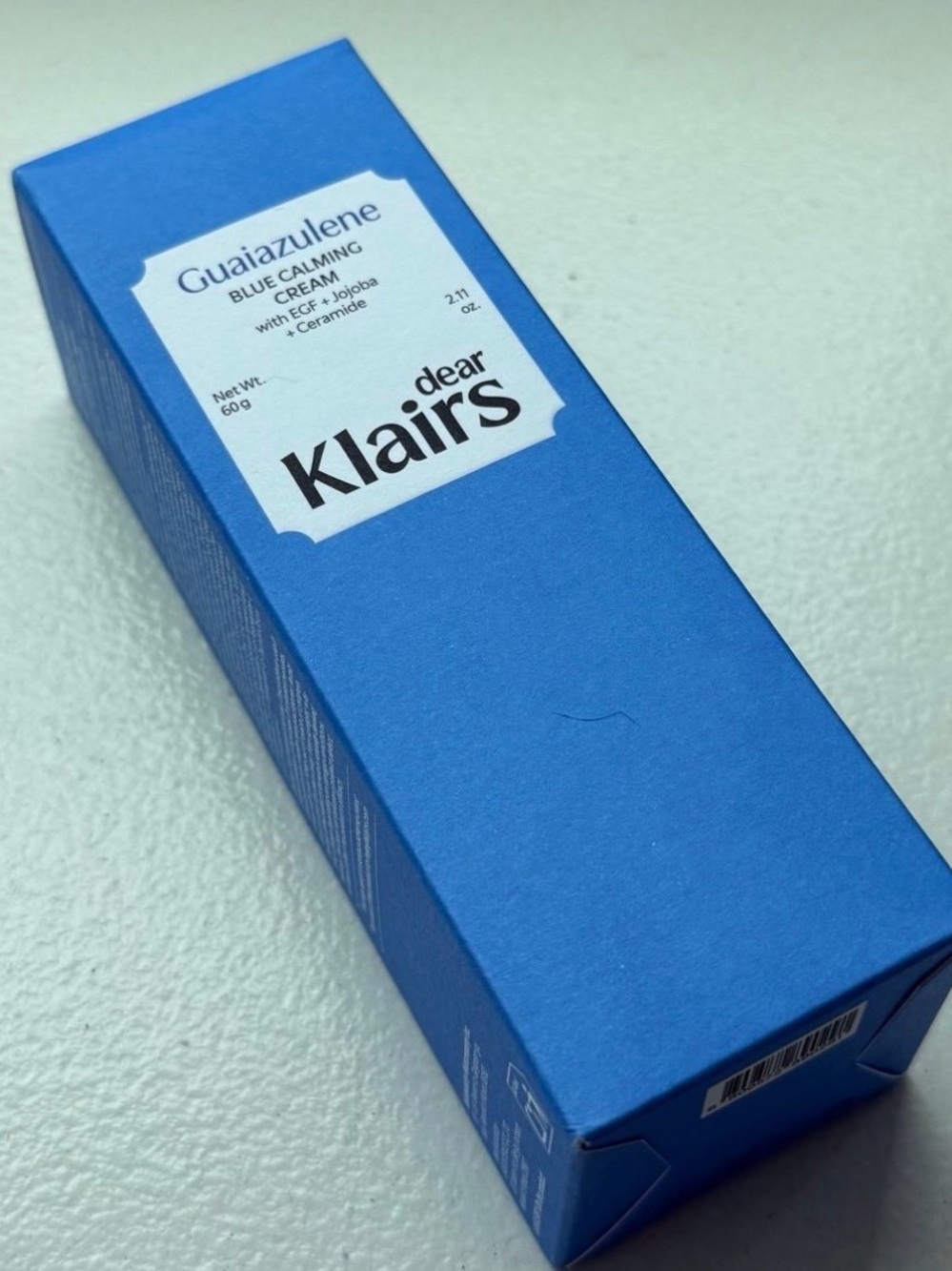 dear klairs guaiazulene blue calming cream
